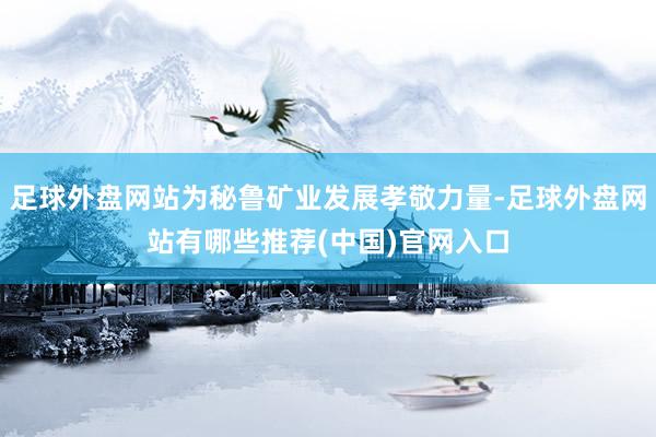 足球外盘网站为秘鲁矿业发展孝敬力量-足球外盘网站有哪些推荐(中国)官网入口