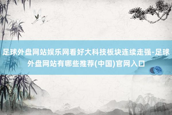 足球外盘网站娱乐网看好大科技板块连续走强-足球外盘网站有哪些推荐(中国)官网入口