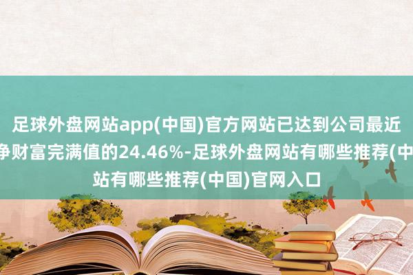 足球外盘网站app(中国)官方网站已达到公司最近一期经审计净财富完满值的24.46%-足球外盘网站有哪些推荐(中国)官网入口